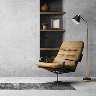 Leather Office Chair with One Leg