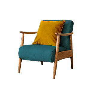 Soft Chair with Cushion and Wooden Legs