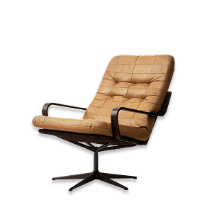 Leather Office Chair with One Leg