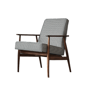 Soft Armchair with Wooden Legs